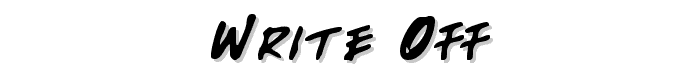 Write Off font